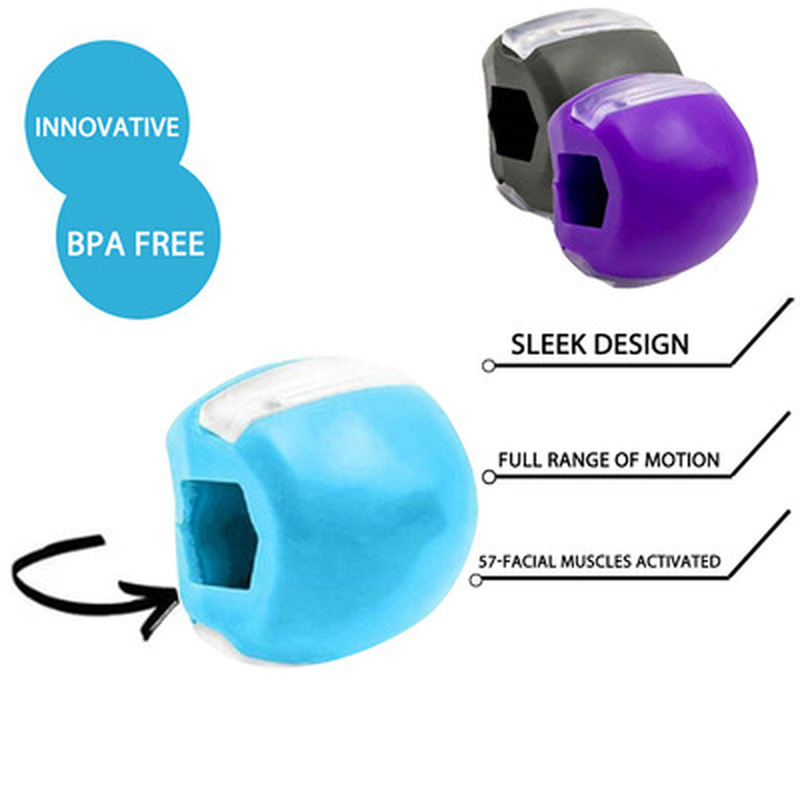 2023 Thể dục Jawline Bài tập căng thẳng Bóng mặt Huấn luyện viên Huấn luyện viên Huấn luyện Color: Purple