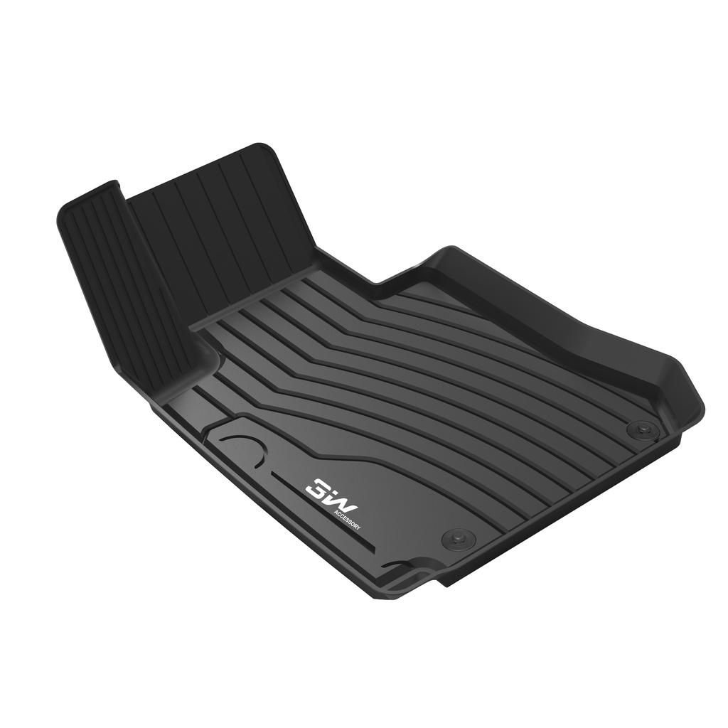 Thảm lót sàn xe ô tô Mercedes CLA 2019- Nhãn hiệu Macsim 3W chất liệu nhựa TPE đúc khuôn cao cấp - màu đen