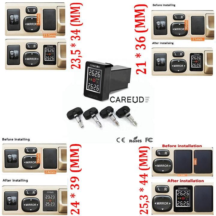 Cảm biến áp suất lốp trong Careud lắp nút chờ xe hơi, ô tô - Bán theo kích thước lỗ chờ