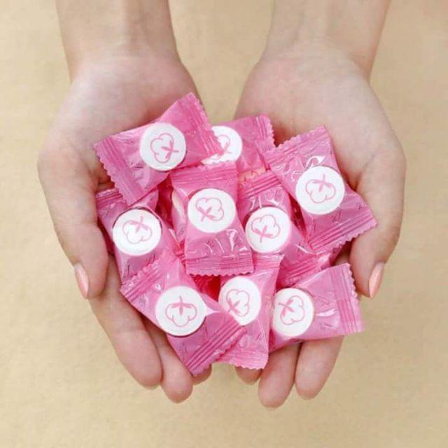 Gói 30 viên khăn ướt nén hình viên kẹo