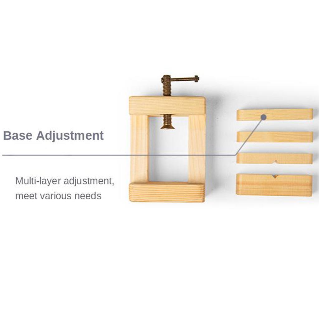Adjustable Wooden Opening Clamp Table Vise Jaw Bench Clamp Drill Press Vice for Jewelry Watch Carving Fixed Tools