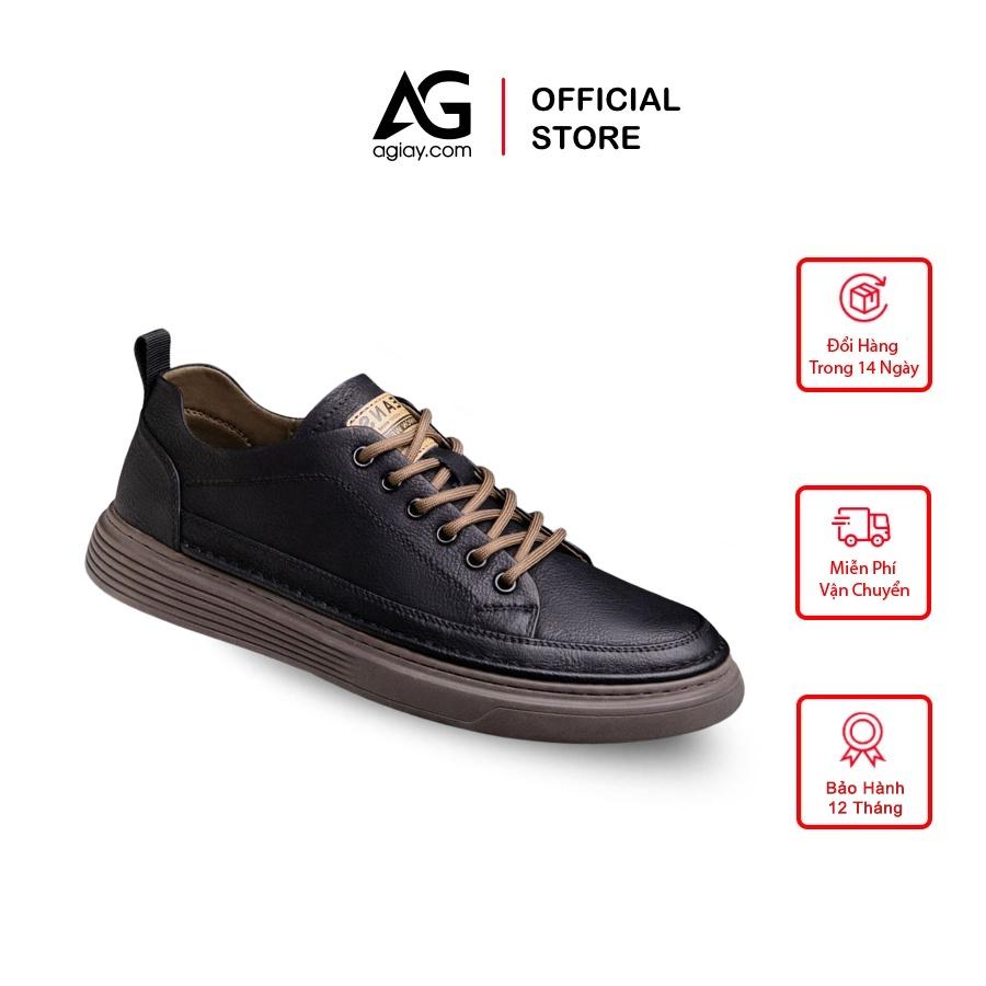 Giày thể thao nam, Sneaker da PU cao cấp, đế cao su chống trơn trượt, tăng chiều cao 4cm