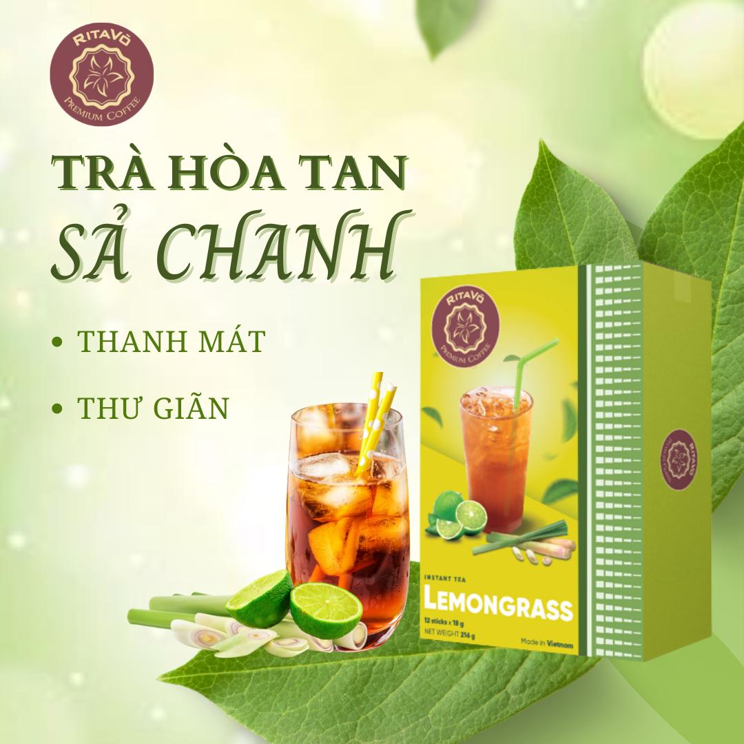 Trà hoà tan Rita Võ Cafe Sả chanh [12góix18g]