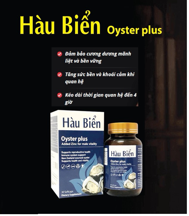 Viên Tinh Hàu Biển - Hỗ Trợ Yếu Sinh Lý - Xuất Tinh Sớm - Tăng Cường Sinh Lý Nam - Nguyên Liệu Nhập Khẩu Mỹ - Lọ 30 Viên