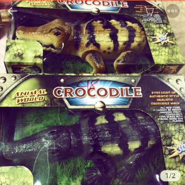 Cá sấu chạy pin ( tặng kèm pin)