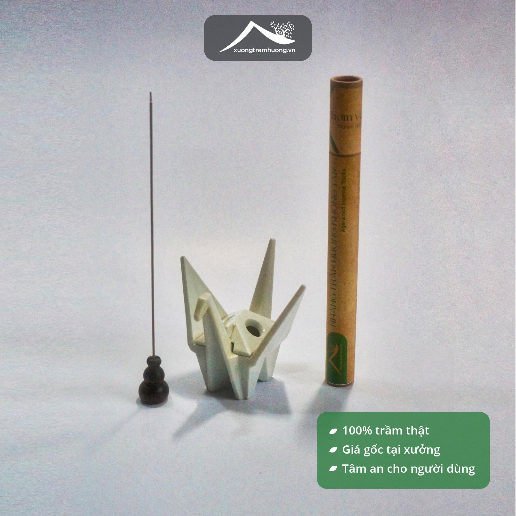 Nhang Trầm Hương Không Tăm Sạch Nguyên Chất Xưởng Trầm Hương Thơm Vừa Ít Khói Xông Nhà