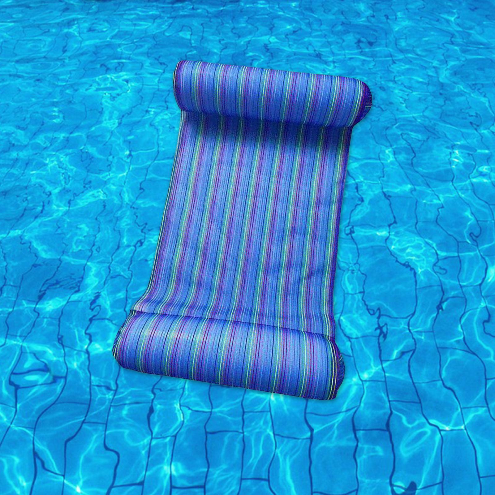 Water Hammock Pool Floating Chair Party Travel Lounge Bed Fun Toy Blue