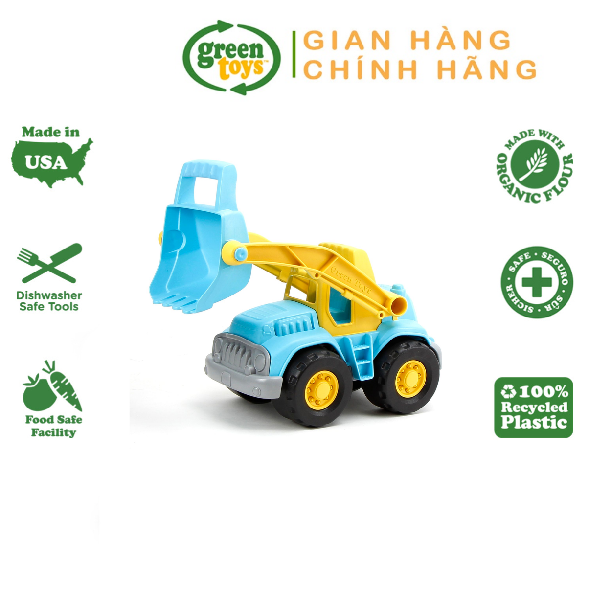 Đồ Chơi Xe Máy Xúc Càng Cao Green Toys Cho Bé Từ 12 Tháng