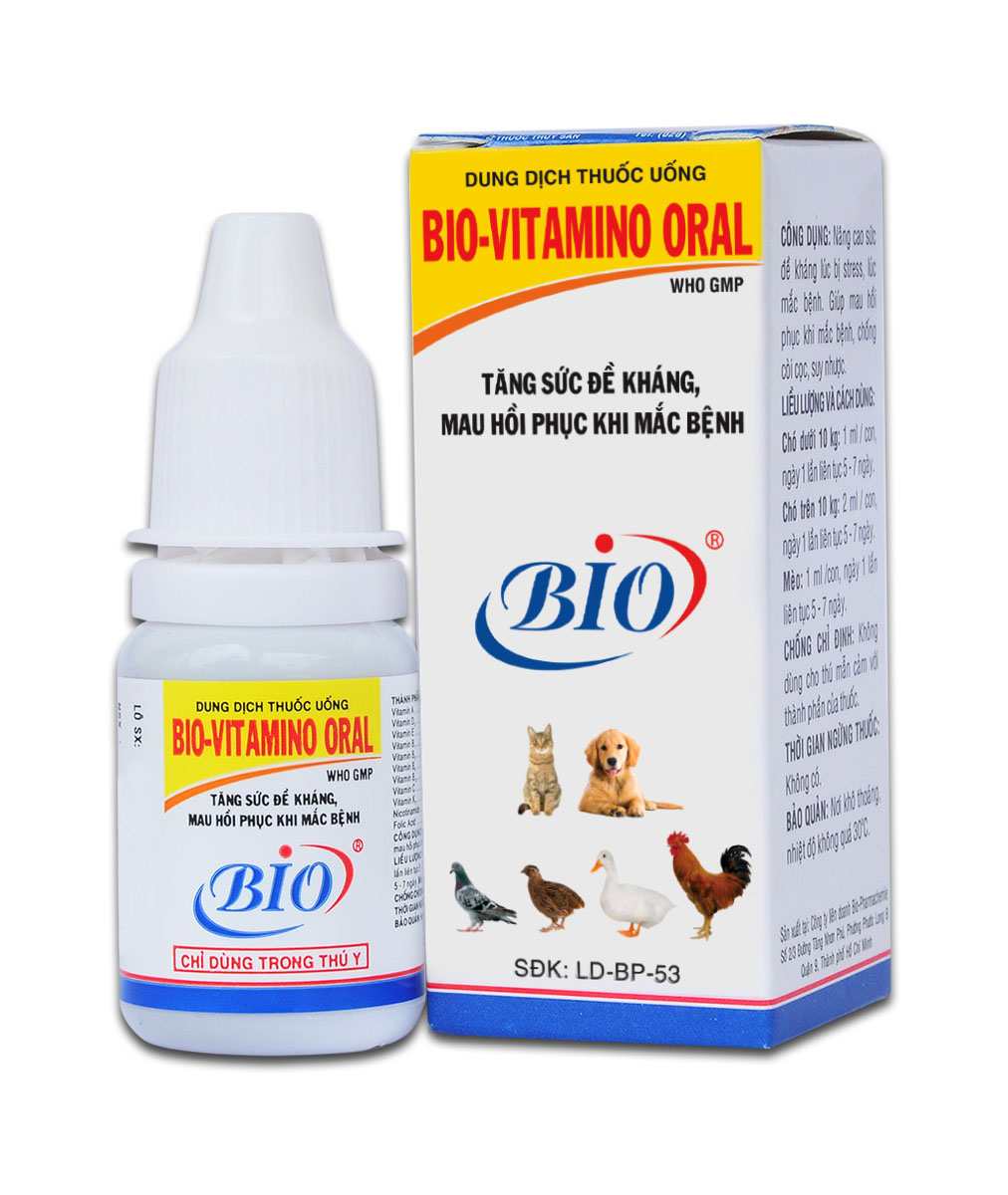 Bio Vitamino tăng sức đề kháng, mau hồi phục cho thú cưng