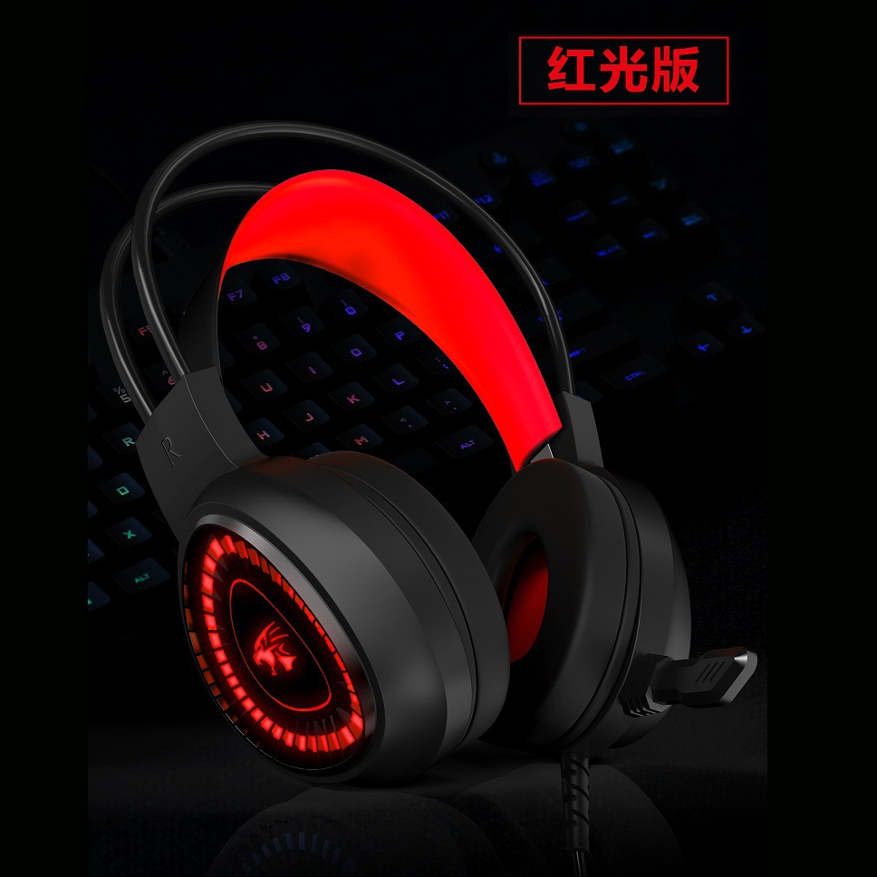 Tai Nghe Chụp Tai Gaming 7.1 LED RGB V1000 Tích Hợp Mic Đàm Thoại -Tặng Kèm Jack Chuyển Đổi Dùng Cho Điện Thoại