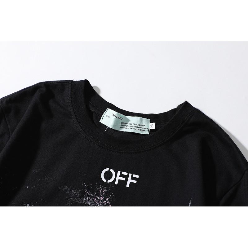 Áo thun - phông tee off white galaxy họa tiết chữ X đen loang tay lỡ form rộng unisex