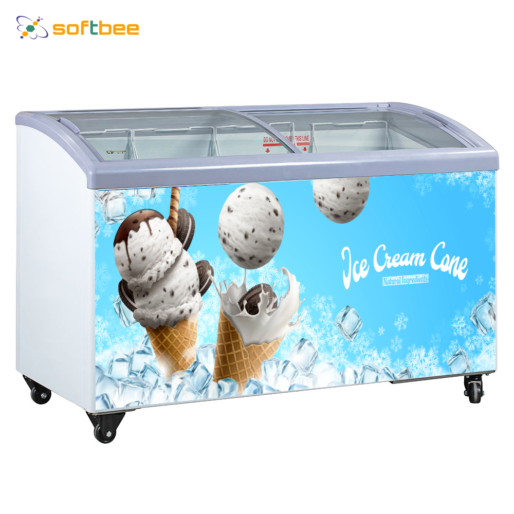 Tranh dán tủ lạnh ngang in hình cây kem, kích thước 0.9m x 1.5m / miếng, chất liệu decal chống nước