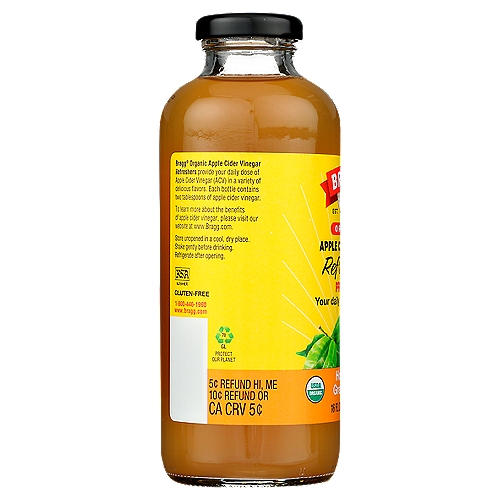 Nước uống dấm táo hữu cơ, mật ong và trà xanh BRAGG ORGANIC APPLE CIDER VINEGAR, HONEY &amp; GREEN TEA  473ml