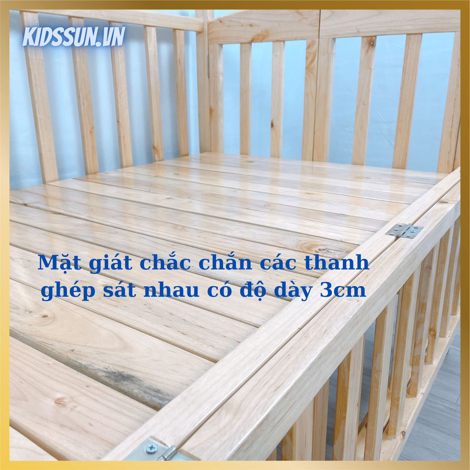 Nôi Cũi Gỗ Quế Màu Tự Nhiên Giường Cũi Cho Bé Kích Thước [120x80x96cm] Chịu Tải Lên Tới 60kg Dùng Cho Bé Tớ 3 4 Tuổi Tặng Kèm Bánh Xe Hàng Xuất Khẩu