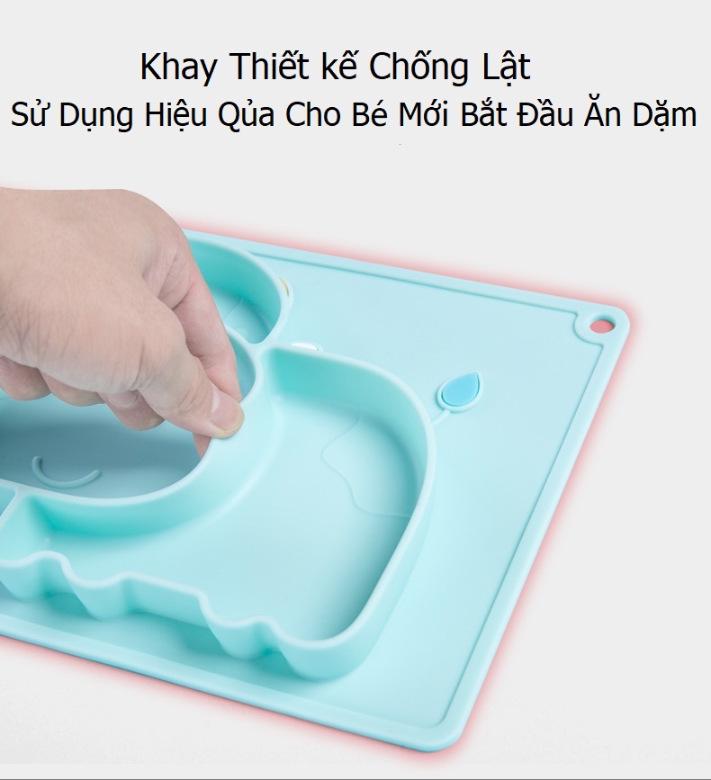 Khay đựng thức ăn dặm silicon cho bé