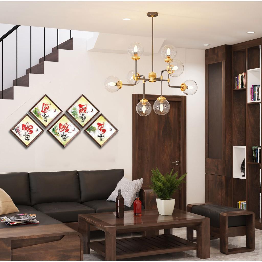 Tranh thư pháp, thư pháp treo tường những câu nói hay TK: 36X36cm đã bao gồm khung