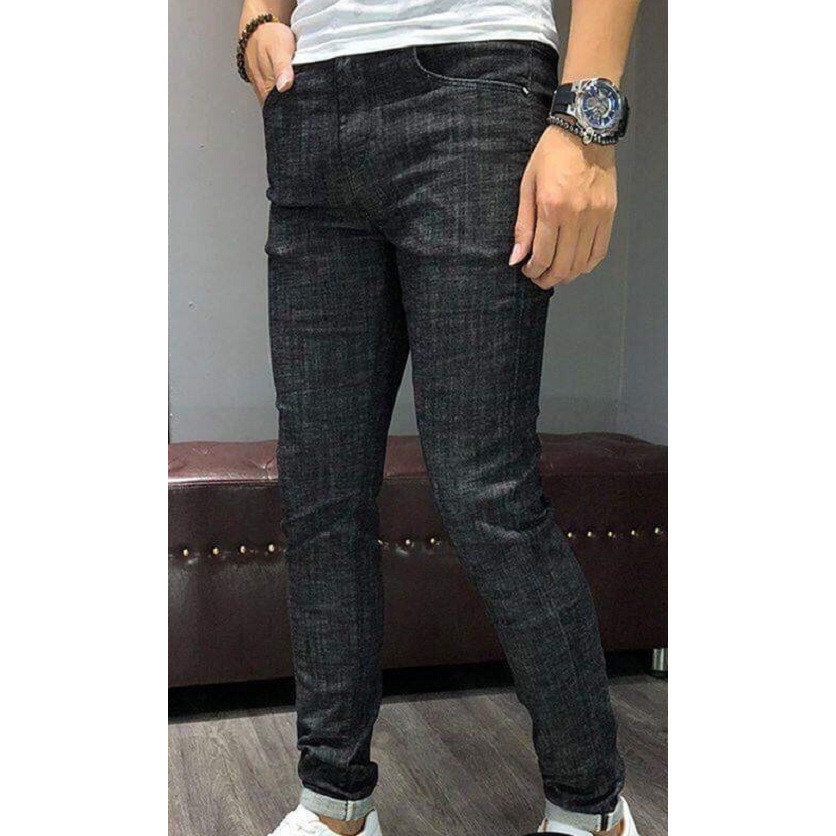 QUẦN JEAN NAM TRƠN XÁM ĐEN