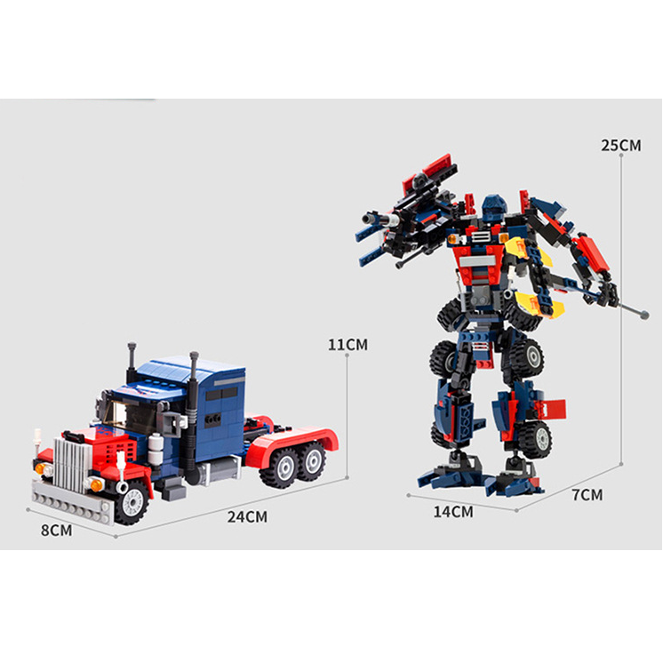 BỘ ĐỒ CHƠI XẾP HÌNH ROBOT NGƯỜI MÁY, Ô TÔ - Lắp Ráp Người Máy Biến Hình