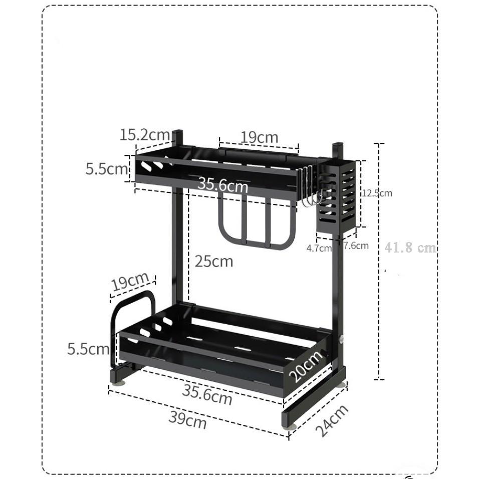 Kệ gia vị inox sơn phủ công nghệ màu đen