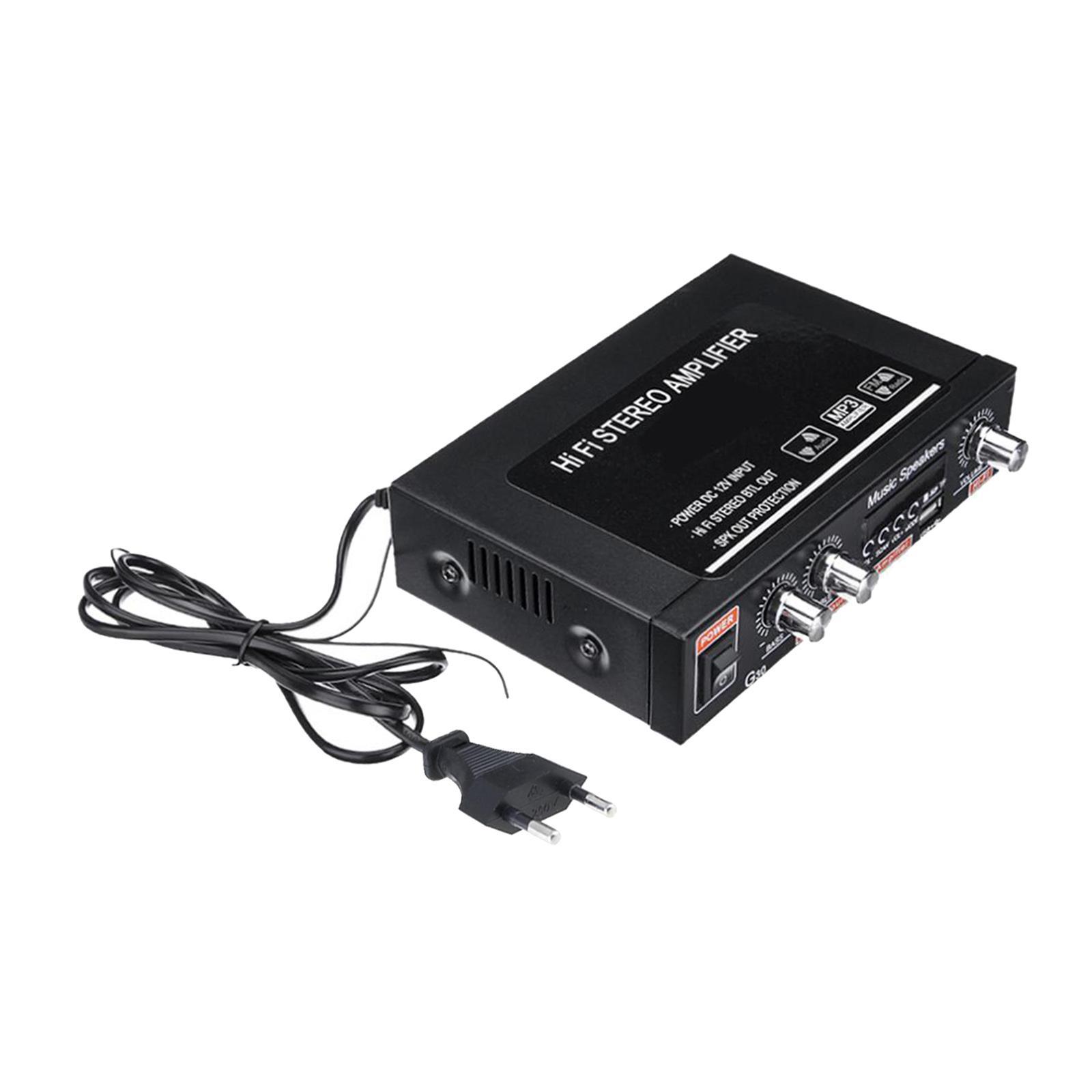 Professional Mini 400W + 400W Audio Power Amplifier Receiver for Car CD DVD