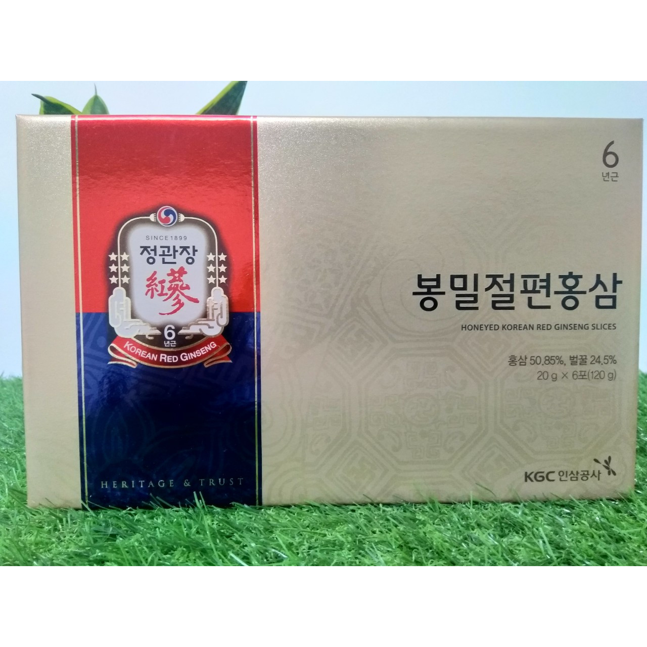 Hồng Sâm Lát Tẩm Mật Ong KGC Honeyed Korean Red Ginseng Slices Hộp 6 Gói