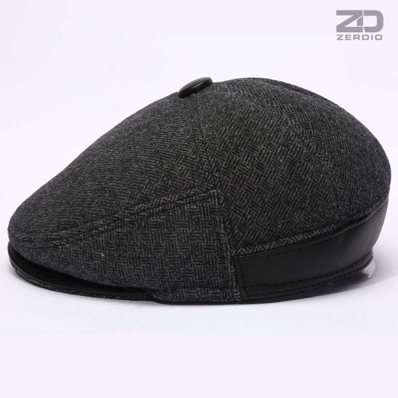 Mũ Nồi Ông Già, Nón Beret GEDISON MN051 Có Che Tai Thu Đông