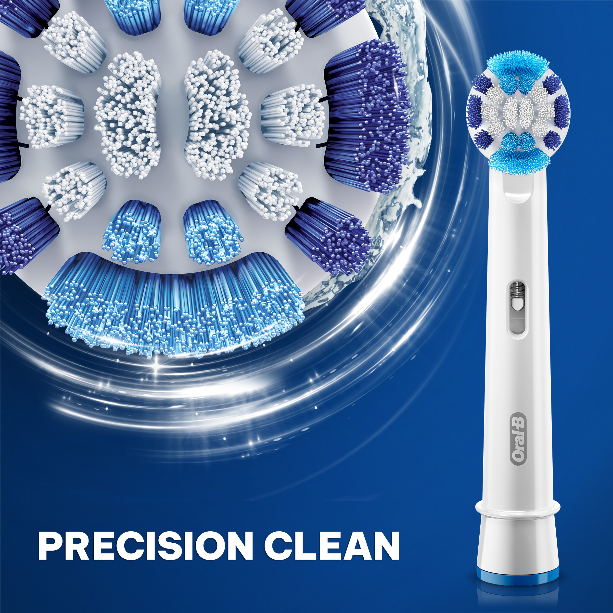 Combo 2 Bàn Chải Điện ORAL-B Vitality Cross Action và Precision Clean Làm Sạch 100% Mảng Bám Từng Kẽ Răng