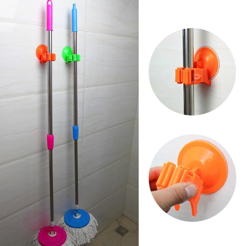 Móc treo chổi, cây lau đa năng hít chân không