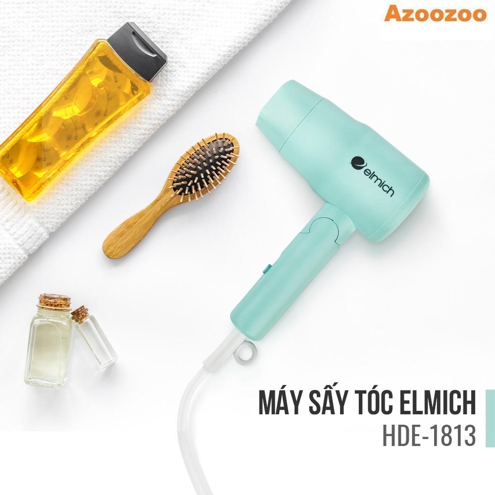 Máy Sấy Tóc Mini Du Lịch Elmich HDE-1813 - Cồn Suất 1000W - Hàng Chính Hãng