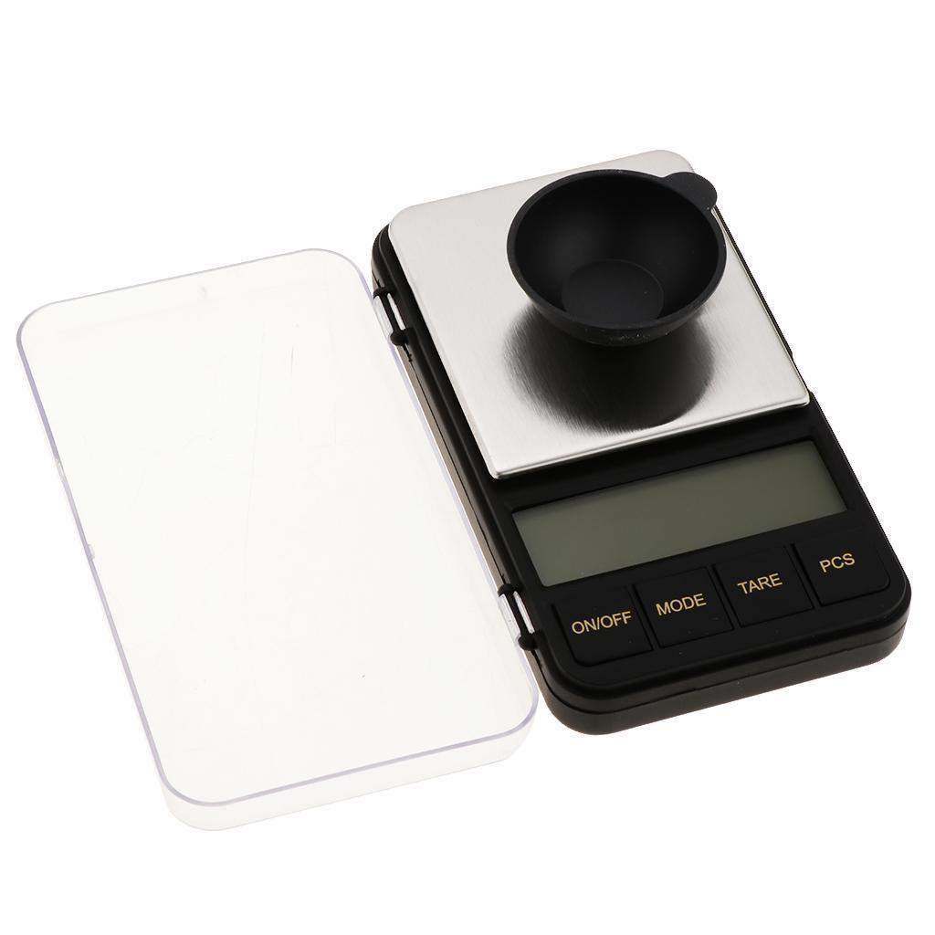 Mini Digital Pocket Scale Portable Jewelry Kitchen Scale Black 200g/0.01g