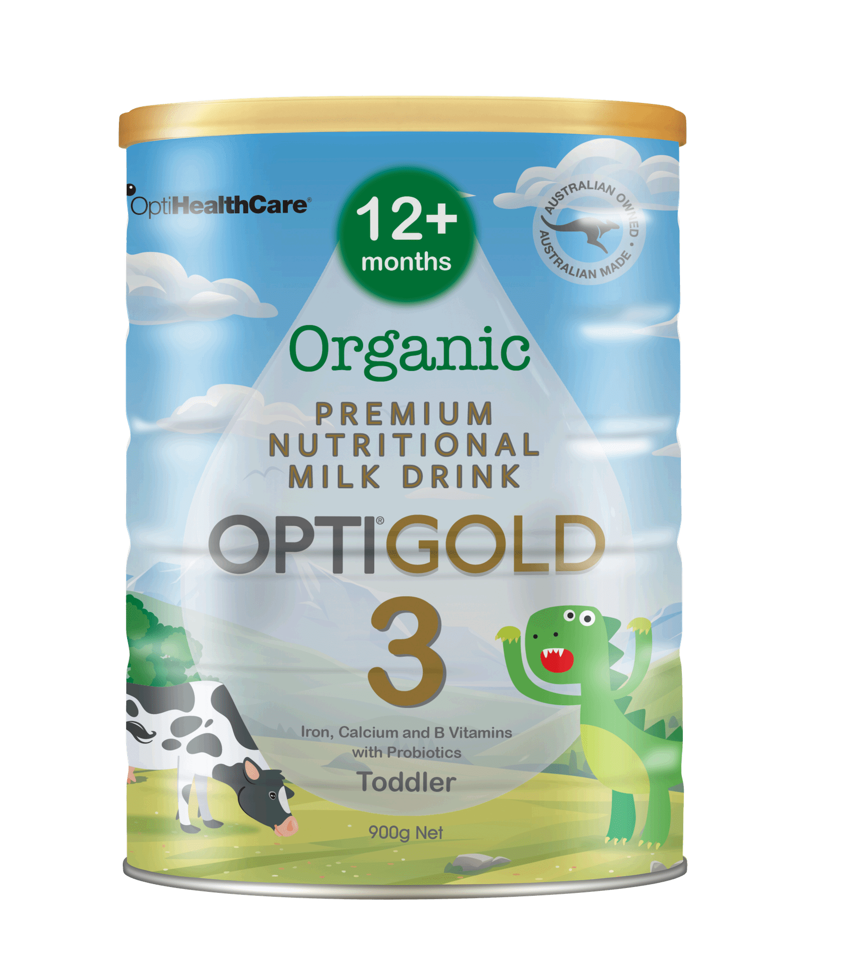 Sữa bột Organic cho trẻ từ 12 tháng tuổi trở lên Optigold Organic Infant Formula Step 3