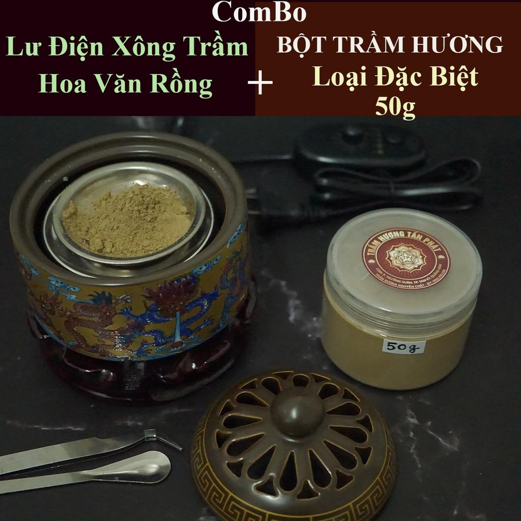 Bột Trầm Hương + Lư Điện Xông Trầm ( ComBo Ưu Đãi )