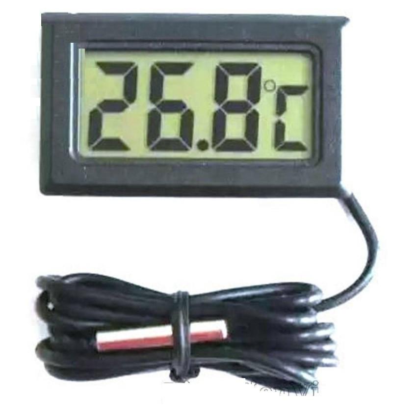 Đồng hồ đo nhiệt độ và độ ẩm dây dài 206145 (đen)