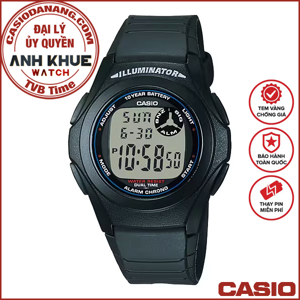 Đồng hồ nam dây nhựa Casio Standard chính hãng F-200 Series (40mm