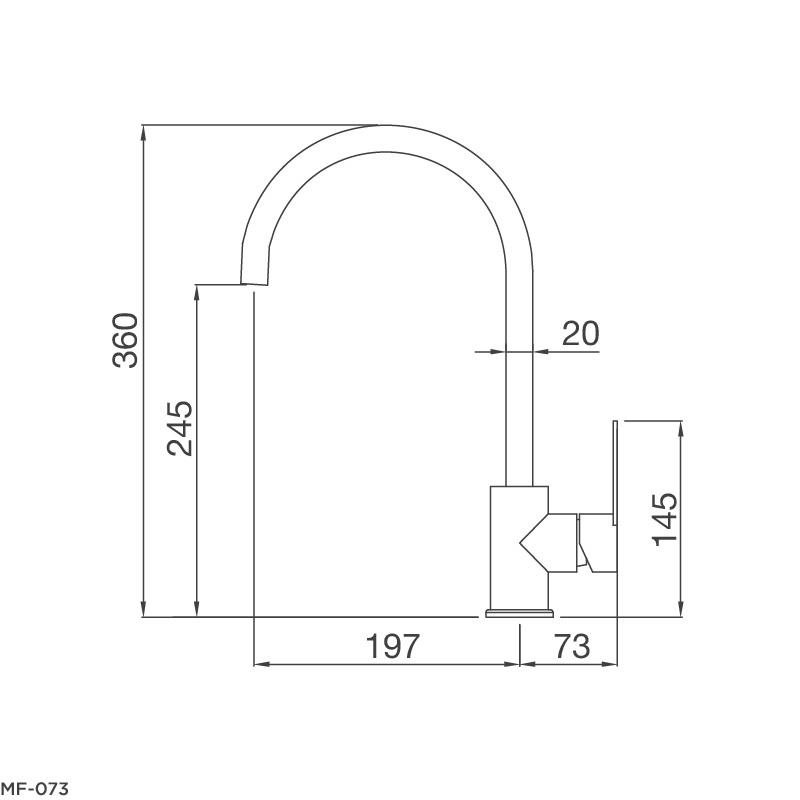 Vòi rửa chén Malloca MF-073 - Màu xám - Nước Nóng Lạnh - Hàng Chính Hãng