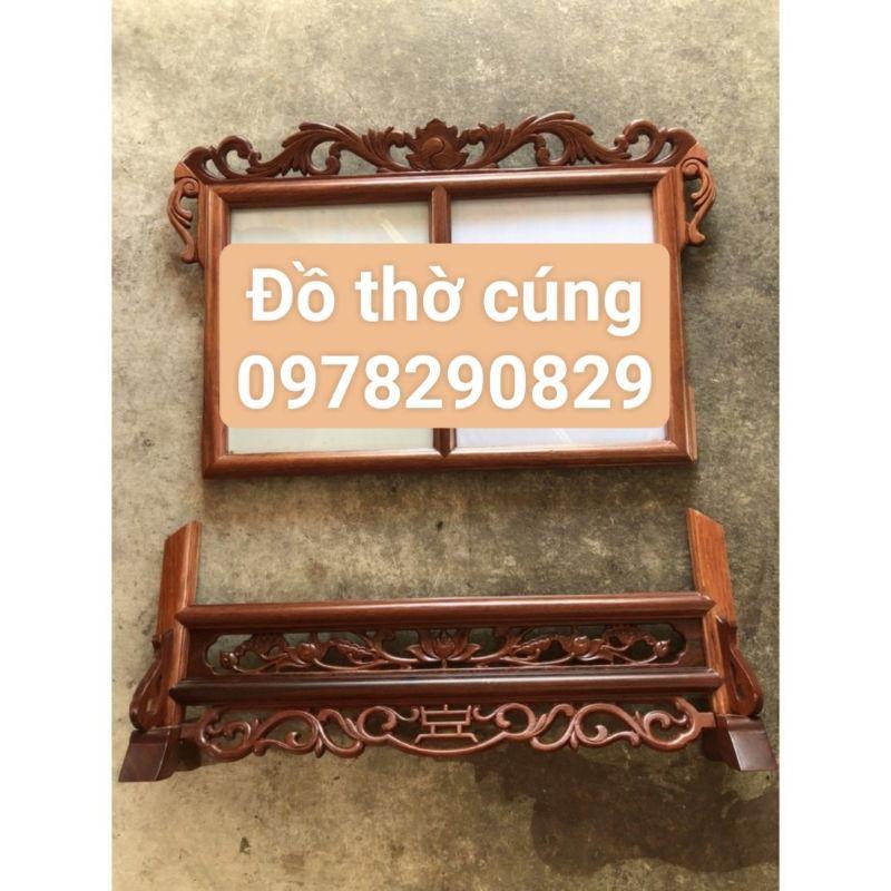 Khung ảnh thờ đôi gỗ hương 25 x 35 cm