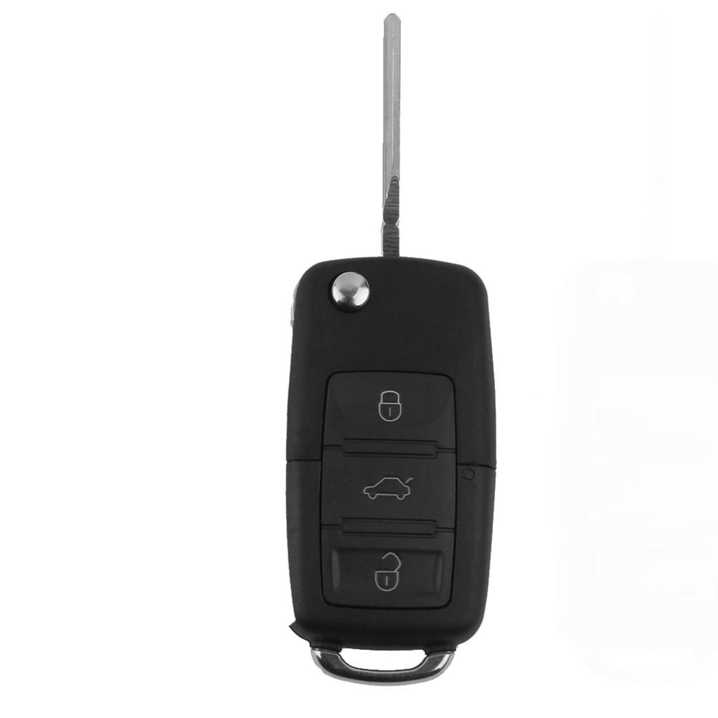 3 Button KEY FOB Remote Case with Blank  Replacement For   GOLF