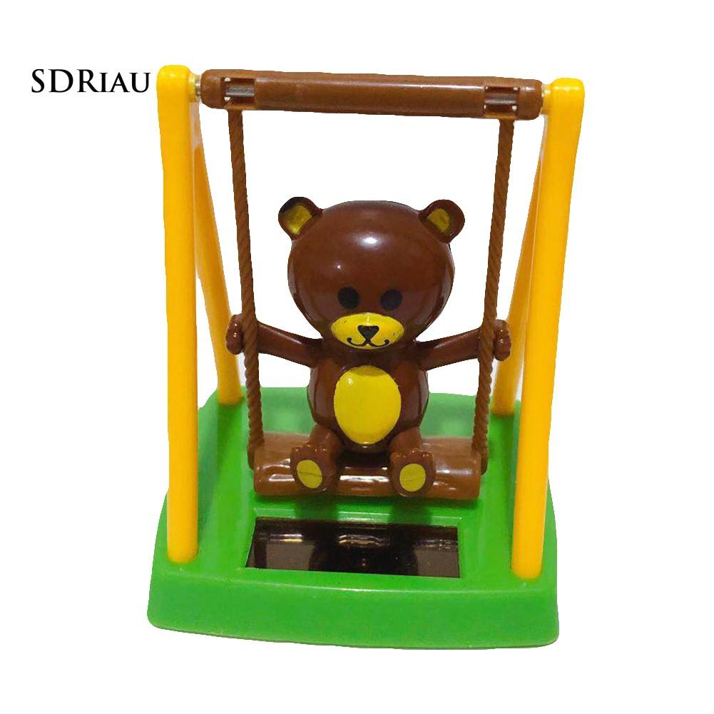 Tượng gấu hoạt hình sử dụng năng lượng mặt trời trang trí xe hơi