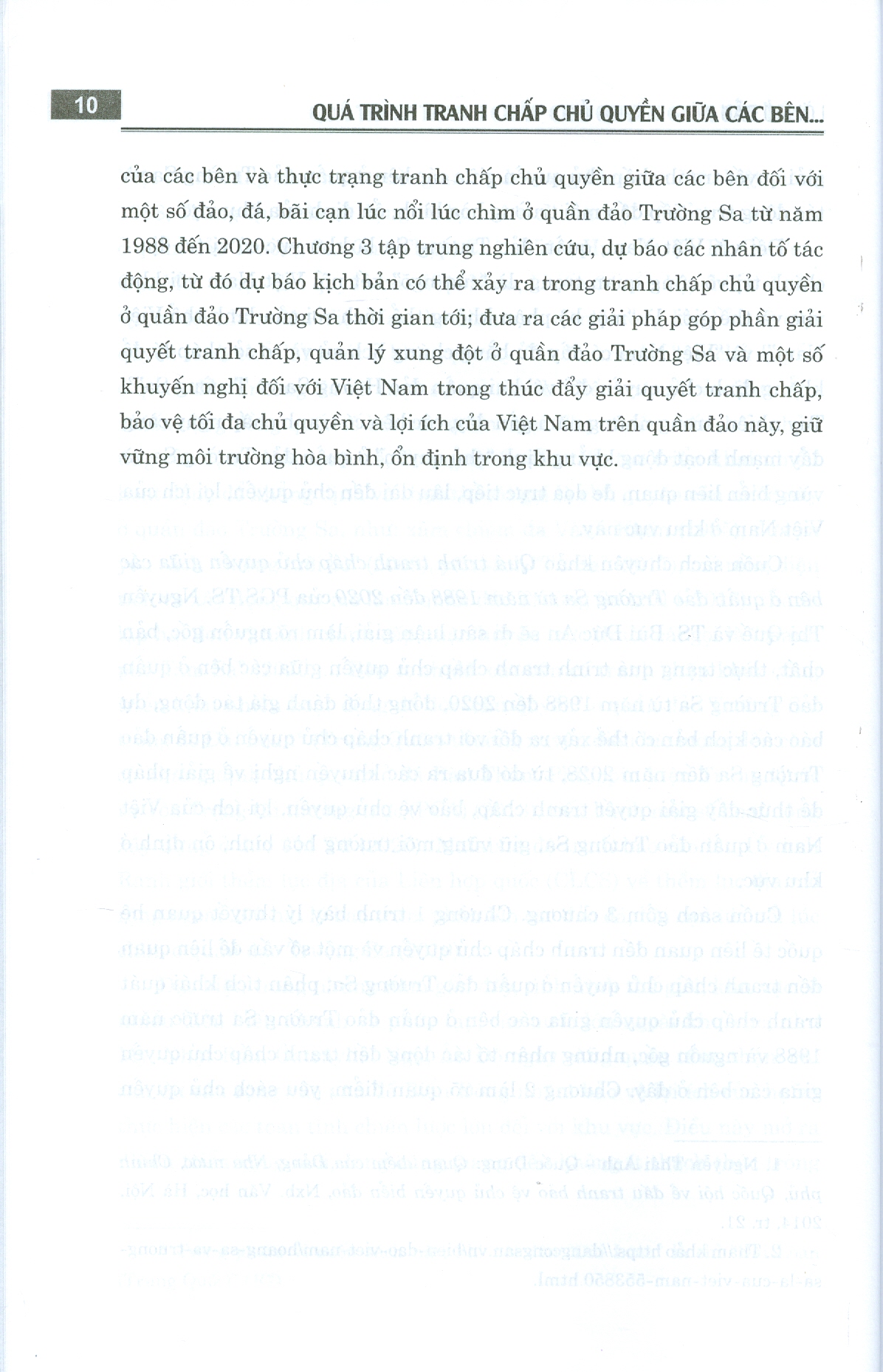 Quá Trình Tranh Chấp Chu Quyen Giữa Các Bên Ở Quần Đảo Trường Sa Từ Năm 1988 Đến 2020 (Sách chuyên khảo)