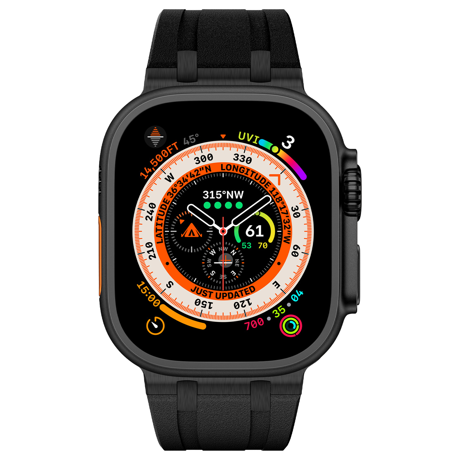 Dây đeo Đầu Kim Loại Stone cho Apple Watch Ultra 1/2/3 &amp; Apple Watch Series 4/5/6/7/8/9/SE/10/11 Size 44/45/46/49mm - Hàng Chính Hãng