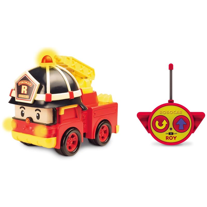 Đồ Chơi Mô Hình Xe Cứu Hỏa Roy Điều Khiển Có Đèn Và Âm Thanh - Robocar Poli 83186