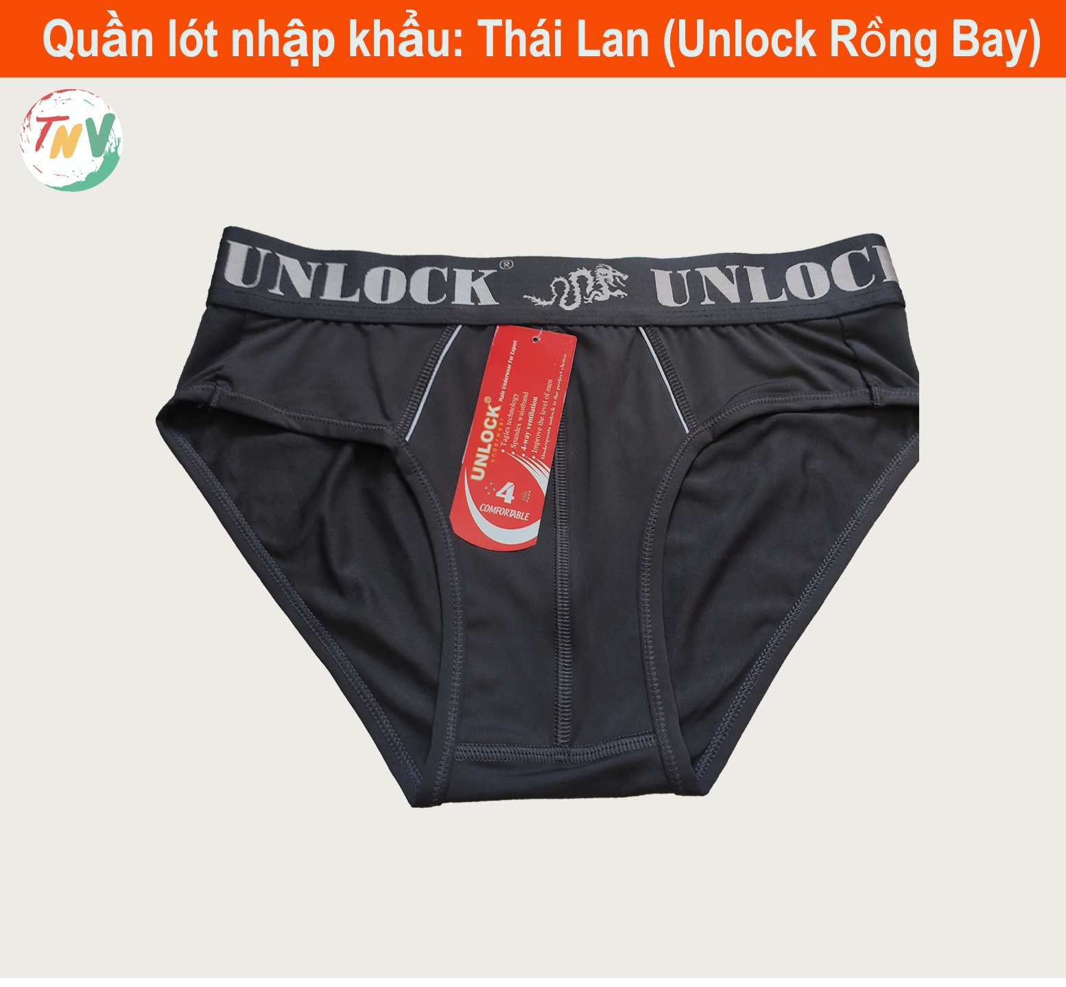Combo 5 quần lót Nam Thái Lan (Unlock Rồng Bay may mắn)