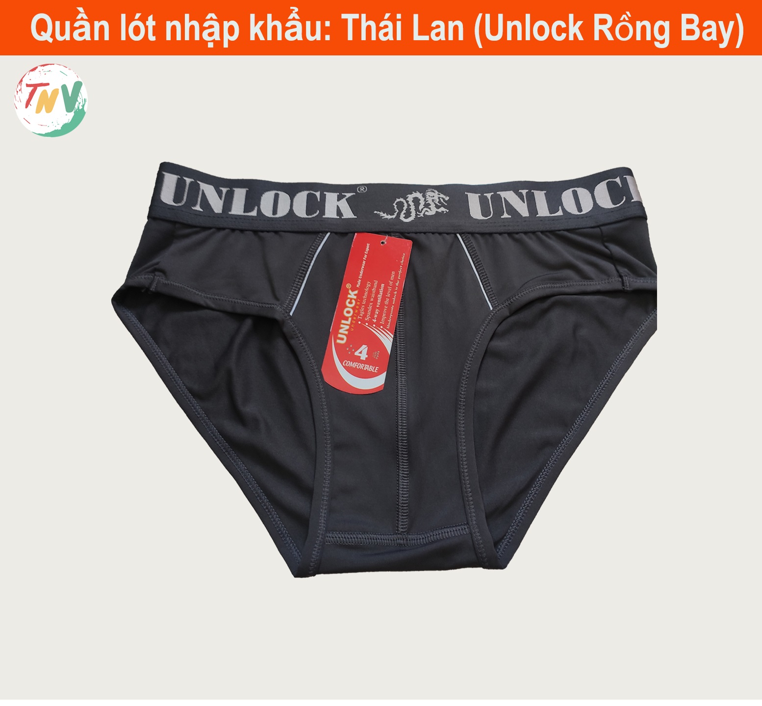 Combo 5 quần lót Nam Thái Lan (Unlock Rồng Bay may mắn) Chất Lượng