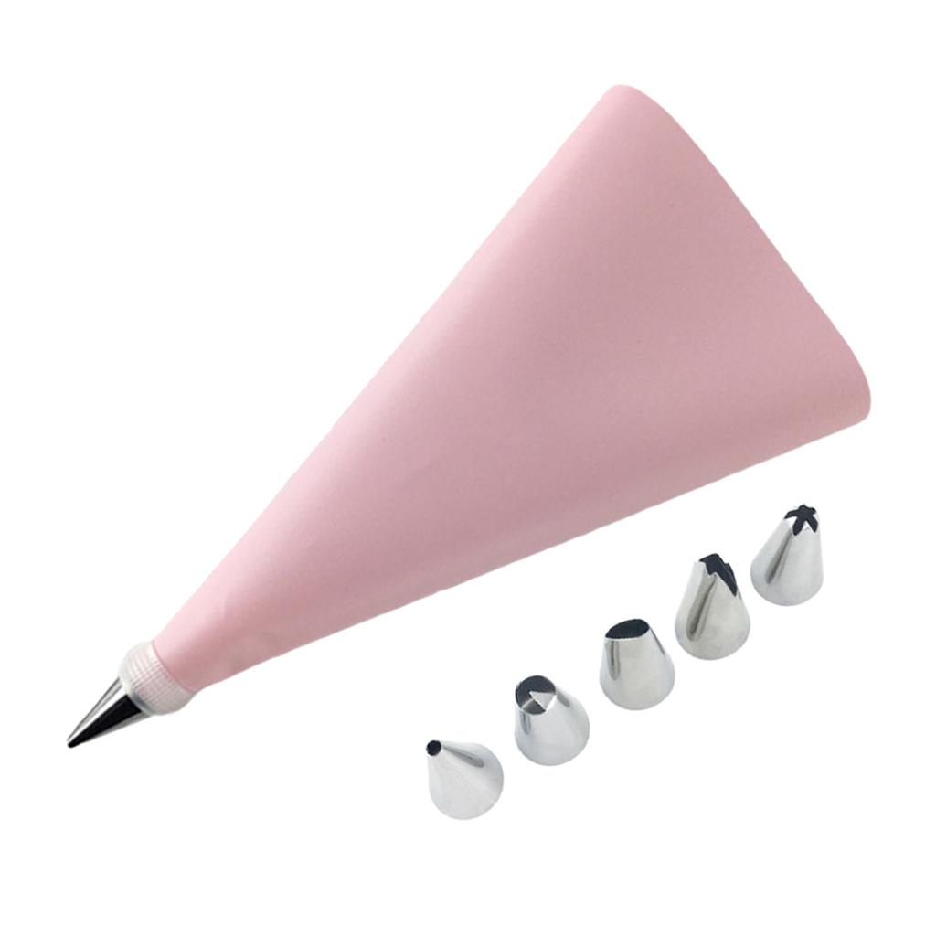 2Set Piping Pastry Bag Stainless Steel Nozzles Cake Decor DIY Tools Set
