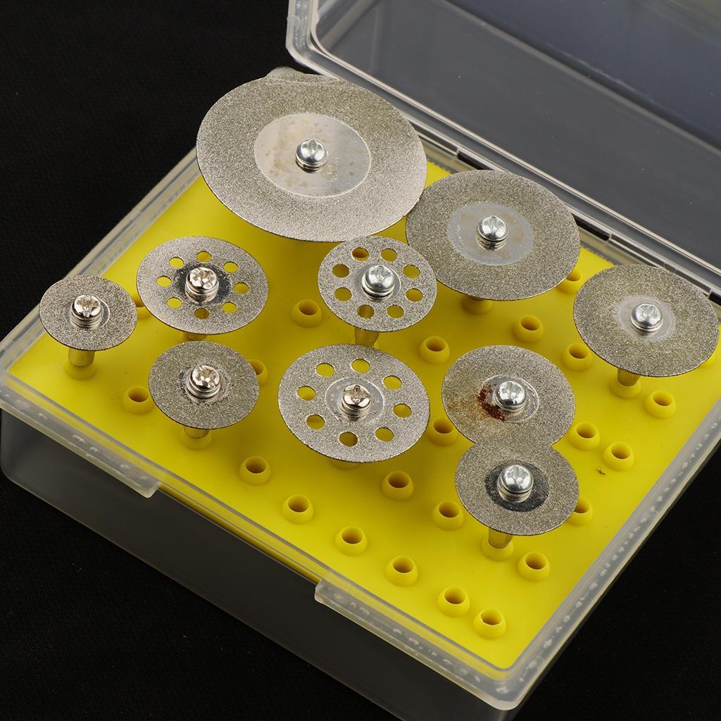 Diamond Coated Cutting Wheels Saw Blades Disc Rotary Tool Kit Handle 3.17mm