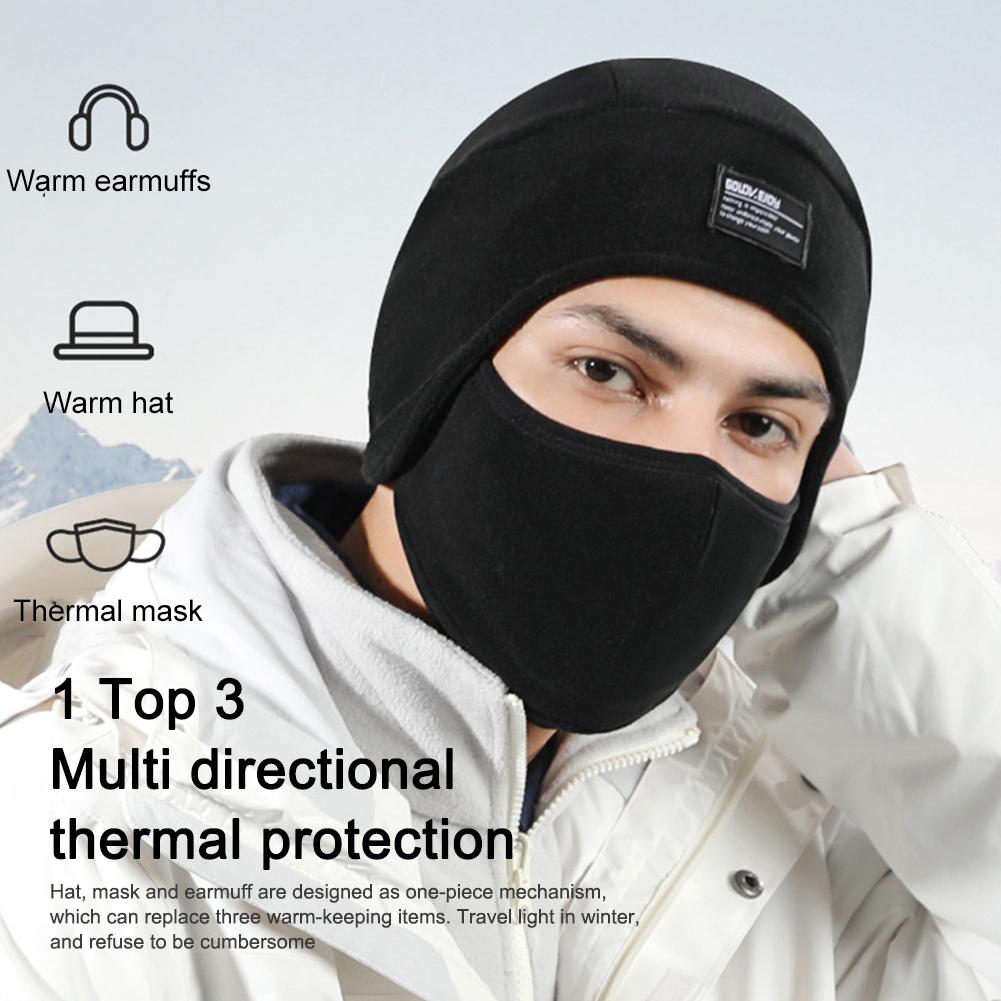 Mùa đông lông cừu nhiệt balaclava mặt nạ đầy đủ mặt nạ xe máy xe đạp xe đạp liner sports ski xe đạp xe đạp xe trượt tuyết Color: Black A