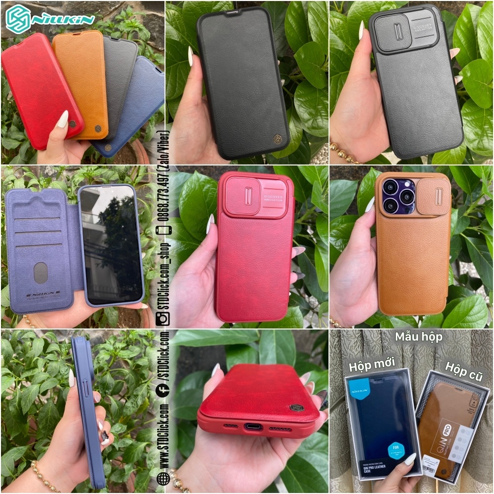 BAO DA DÀNH CHO ĐIỆN THOẠI IPHONE 14 PRO NILLKIN QIN BẢO VỆ CAMERA