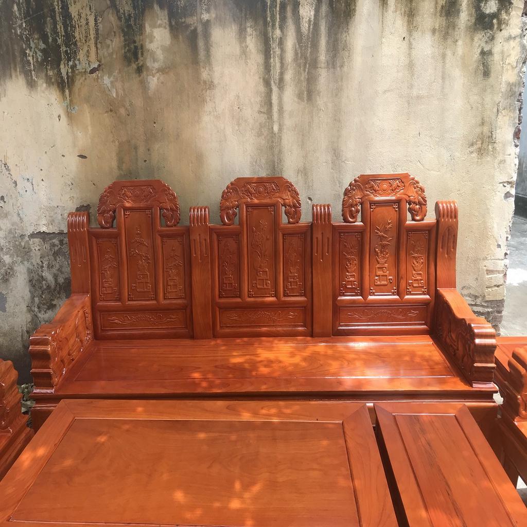 Bàn Ghế Âu Á Tay Voi Đặc Gỗ Gõ Đỏ