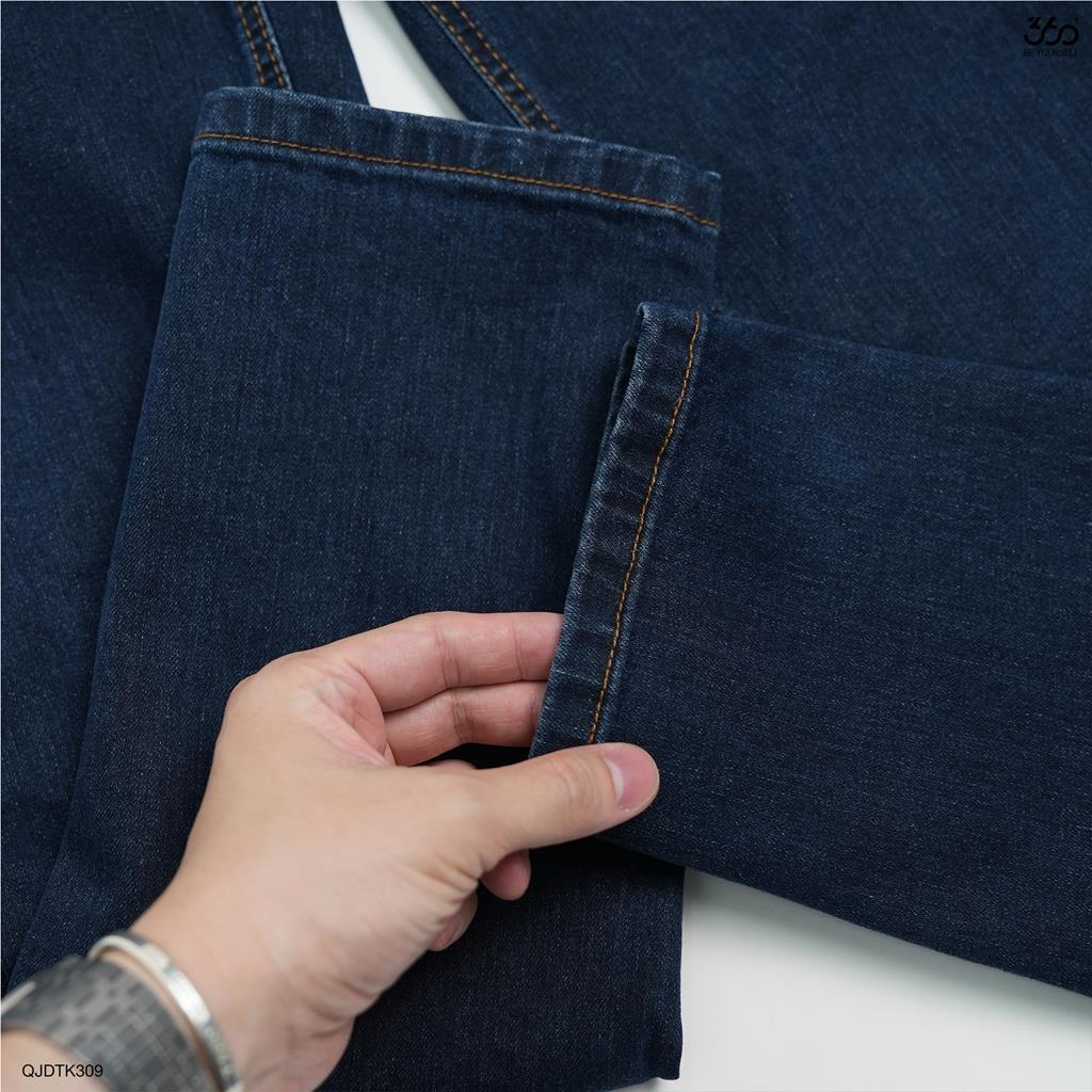 Quần jeans nam local brand 360 BOUTIQUE màu xanh indigo -QJDTK309