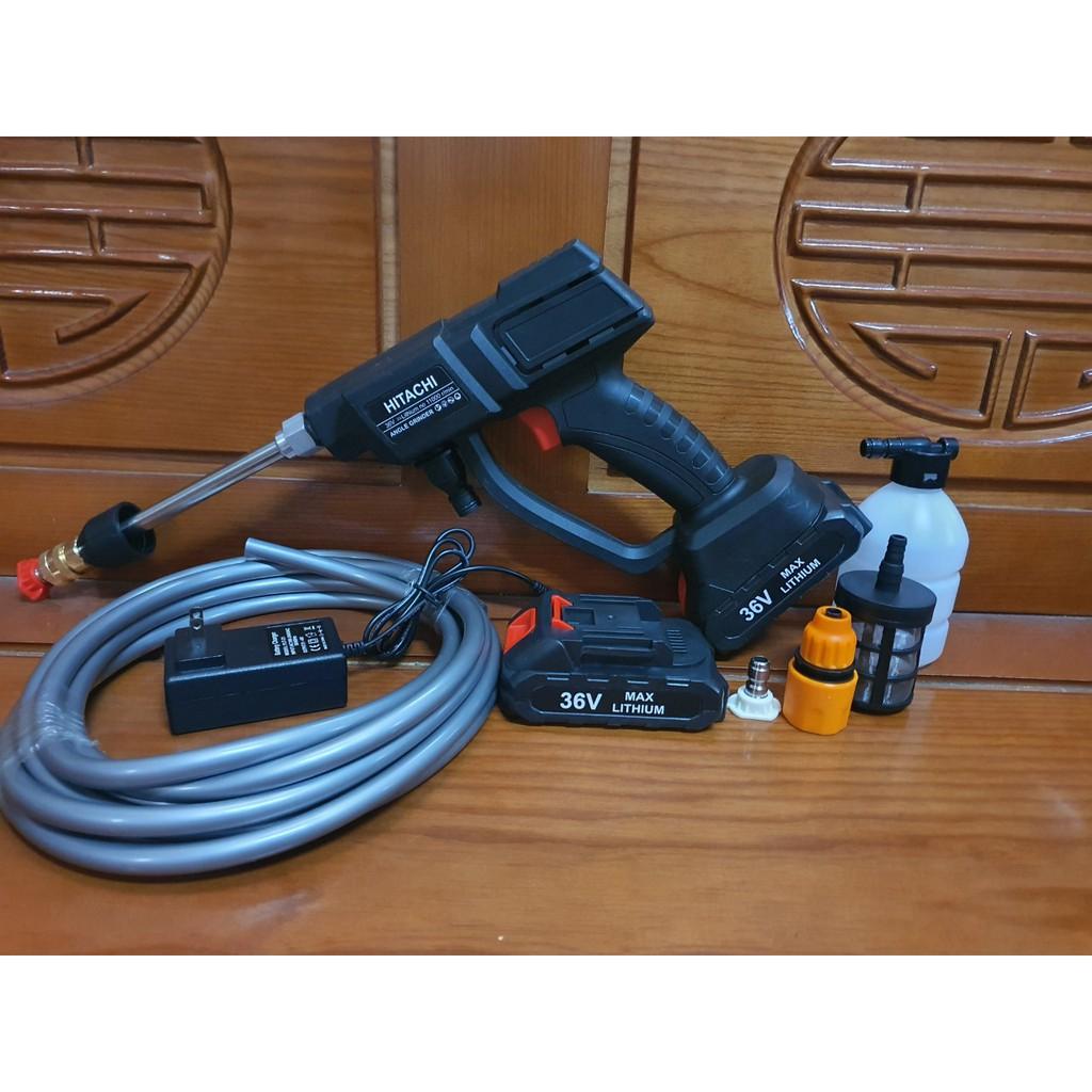 Máy rửa xe, vệ sinh điều hòa, bơm nước tưới cây dùng pin 36v HI.TA.CHI, bản 1 pin